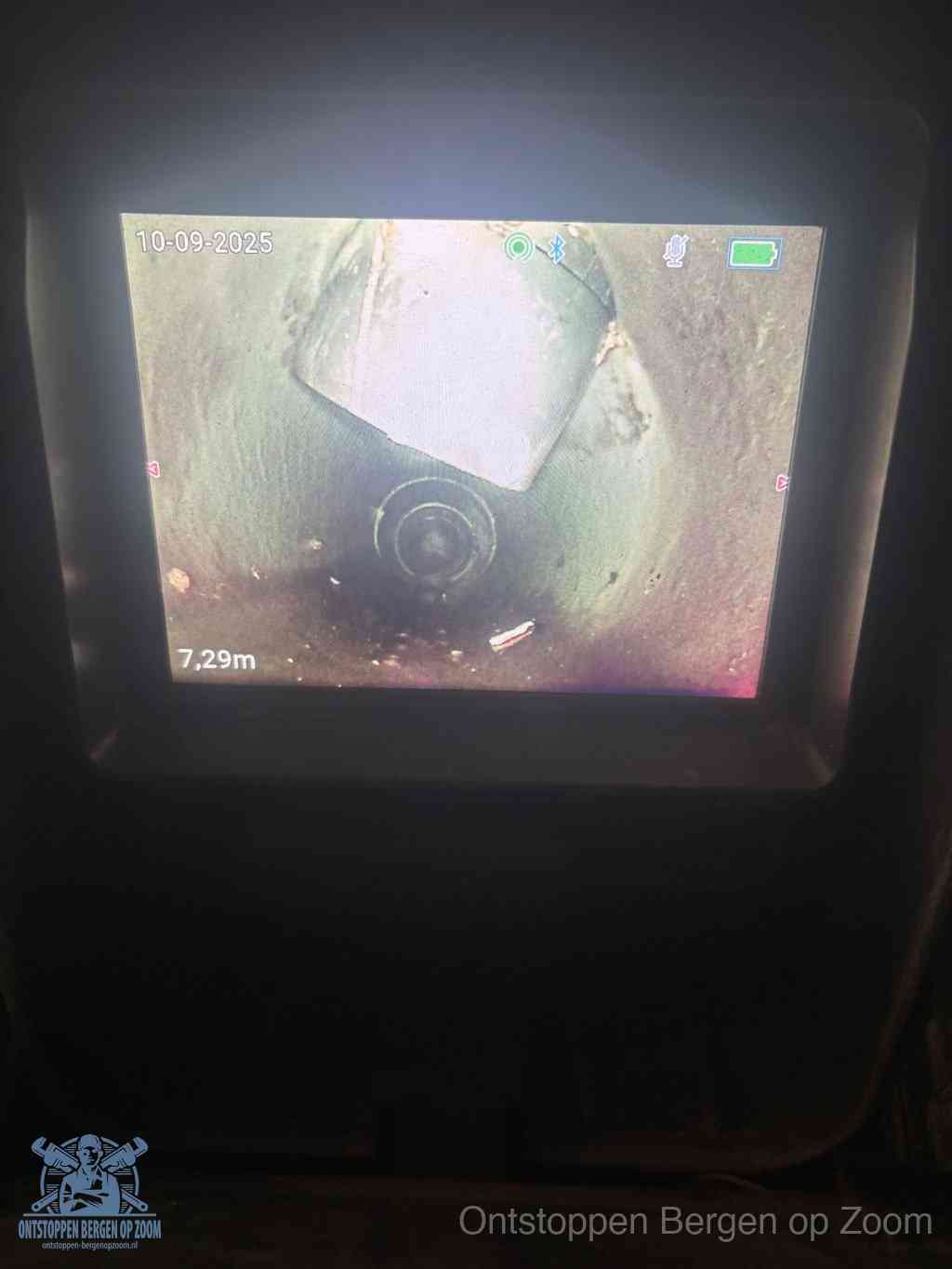 Rioolverzakking camerabeeld in Bergen op Zoom